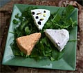 A plate of chèvre samples from of Reichert's Dairy Air